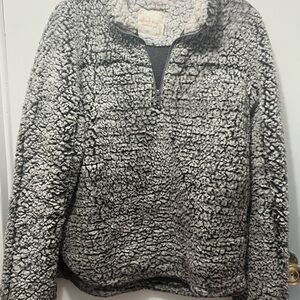 Altar'd State Cozy Gray Sherpa Pullover